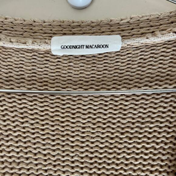 Goodnight Macaroon ‘Estrella' Stripe Colorblock Cardigan in Cream White - Picture 10 of 15